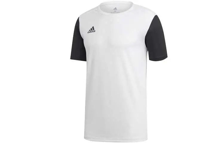 Adidas T-Shirts Men's Black/White Crew Neck Moderate Straight Fit