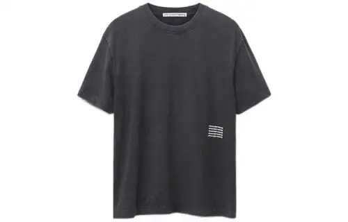 Alexander Wang Repeated-logo Print Acid-wash T-shirt
