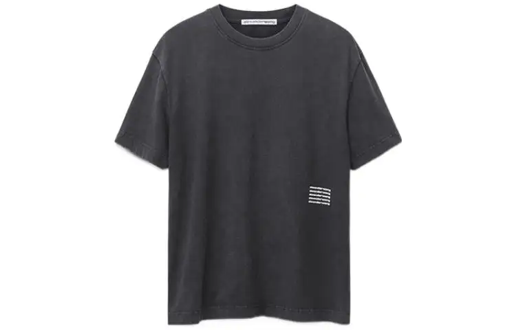 Alexander Wang Repeated-logo Print Acid-wash T-shirt