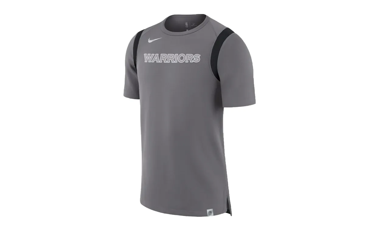 Nike T-Shirts Men's Gray Crew Neck Moderate Straight Fit