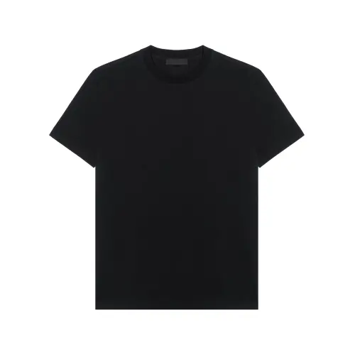 PRADA T Shirts Men's Black Crew Neck Moderate Straight Fit