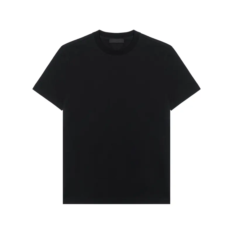 PRADA T Shirts Men's Black Crew Neck Moderate Straight Fit