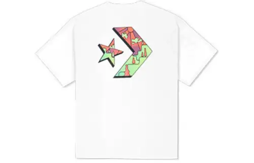 Converse Drop Shoulder Sleeve T Shirt Unisex White