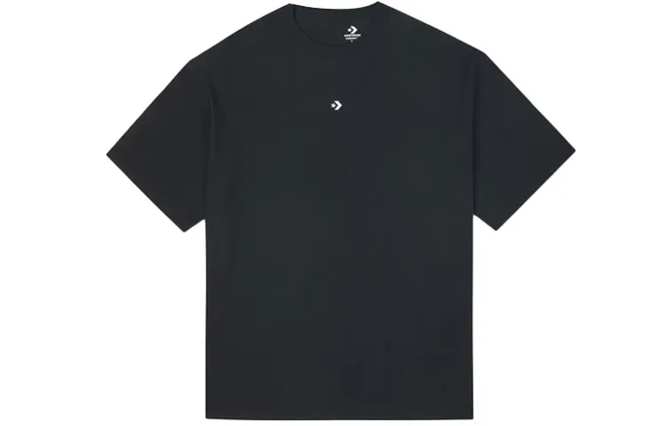 Converse T Shirts Unisex Black Crew Neck Moderate Straight Fit