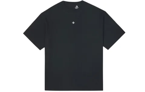 Converse T-Shirts Unisex Black Crew Neck Moderate Straight Fit
