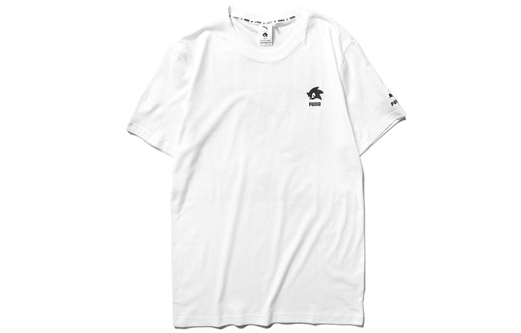 PUMA Пробиться кожзаменитель MA x TMC Every Day x SONIC Graphic Tee Joint Sonic плафон короткий рукав Футболка мужской стиль белый