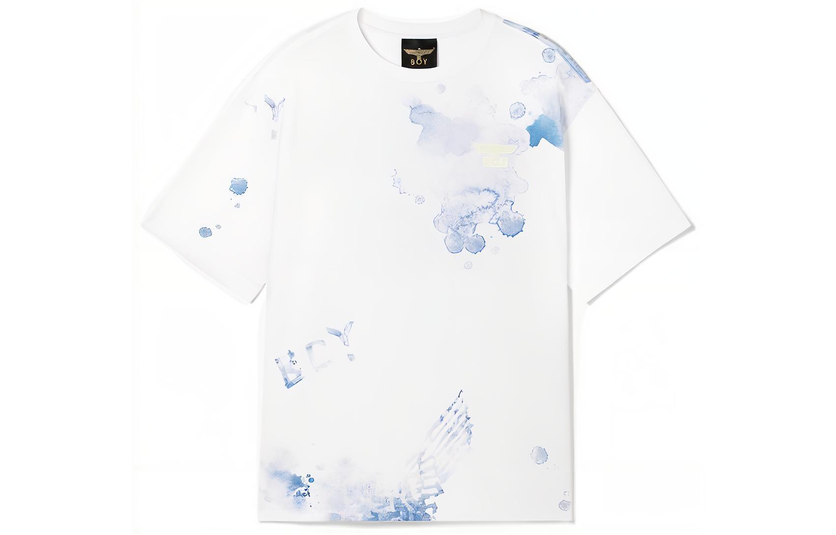 Boy London T Shirts Unisex White Crew Neck Moderate Straight Fit