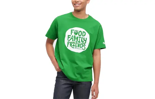 UNIQLO T Shirts Unisex Green Crew Neck Moderate Straight Fit