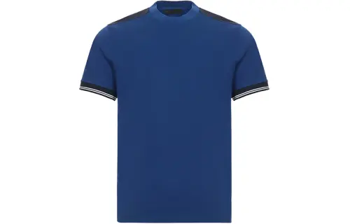 PRADA T Shirts Men's Royal Blue Crew Neck Moderate Straight Fit