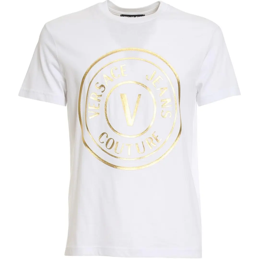 VERSACE JEANS COUTURE Logo Printed Crewneck T Shirt