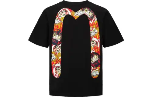 EVISU T Shirts Men's Crew Neck Moderate Straight Fit