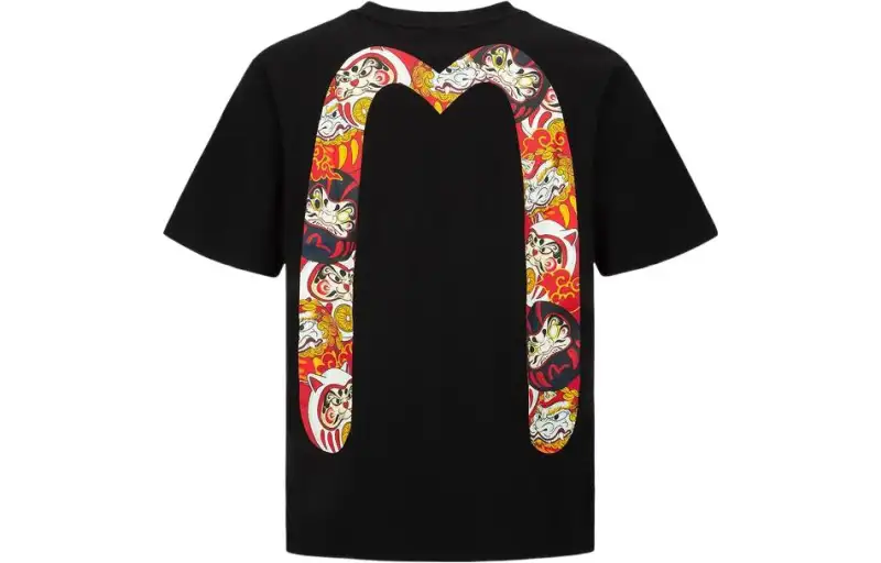 EVISU T Shirts Men's Crew Neck Moderate Straight Fit