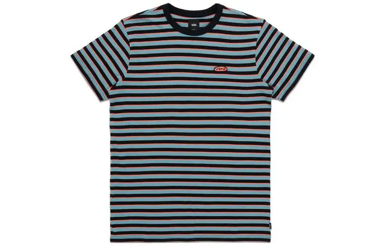 Vans T Shirts Men's Blue Crew Neck Moderate Straight Fit