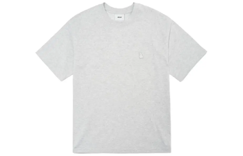 MLB Basic Logo T-Shirts Unisex Gray Crew Neck Moderate Straight Fit