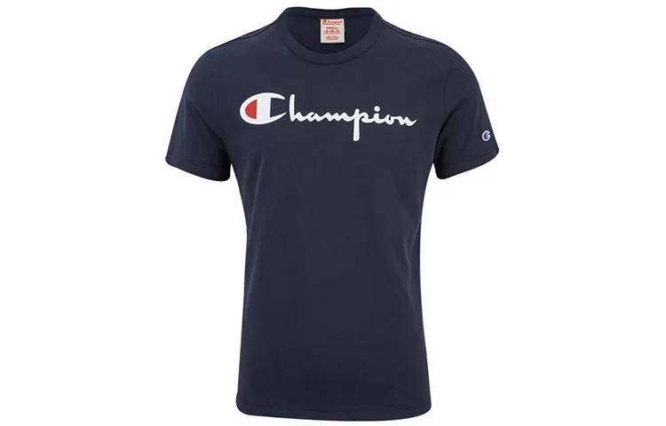 Champion Straight Fit T Shirt Men's Dark Blue
