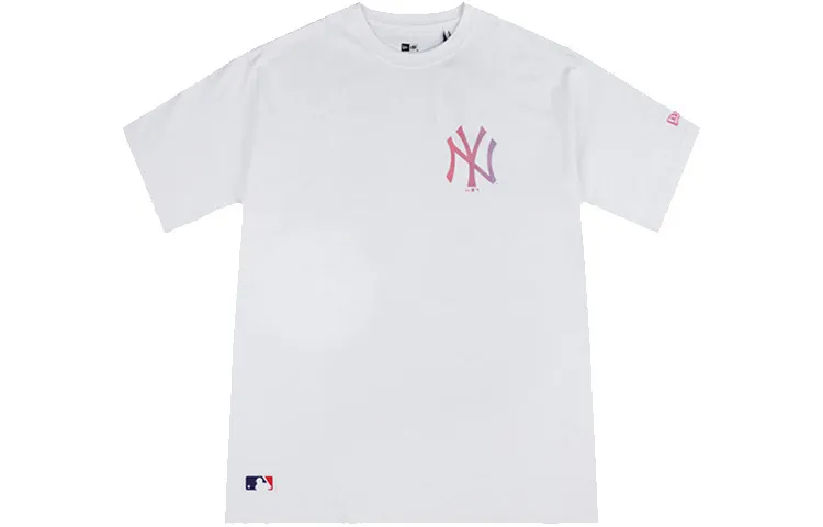 New Era T-Shirts Unisex White Crew Neck Moderate Straight Fit