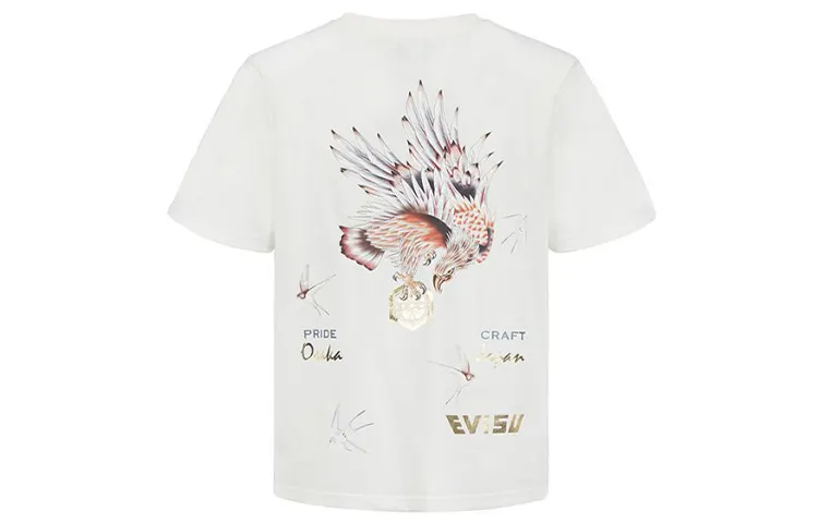 EVISU Straight Fit T Shirt Men's White