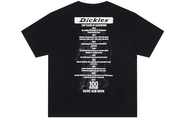 Dickies T Shirts Unisex Black Crew Neck Moderate Straight Fit