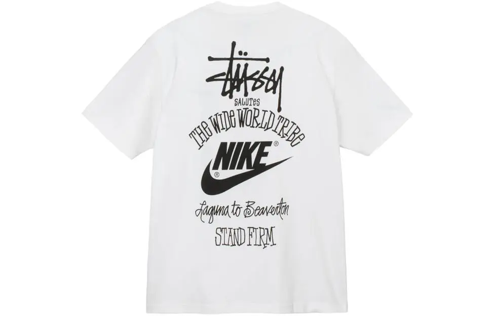 Nike X Stussy SS23 T Shirt Asia Version Men's White