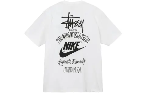 Nike X Stussy SS23 T Shirt Asia Version Men's White