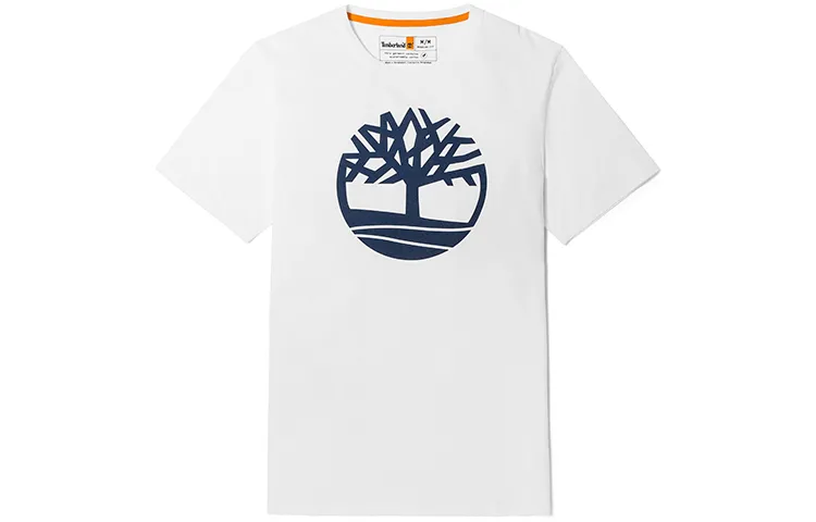 Timberland T-Shirts Men's White Crew Neck Moderate