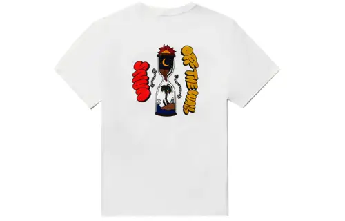 Vans Cartoon breathable white short sleeve T-shirt for swimming for men and women, for beloved