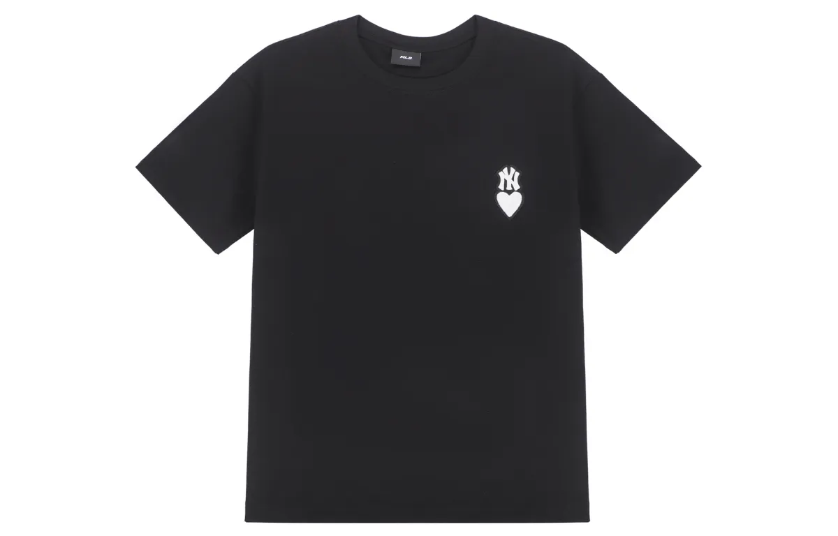 MLB New York Yankees T-Shirts Unisex Black Crew Neck Moderate