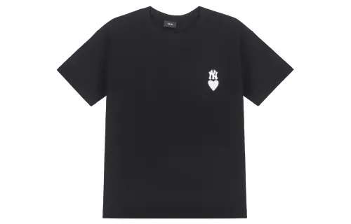 MLB New York Yankees T Shirts Unisex Black Crew Neck Moderate Straight Fit