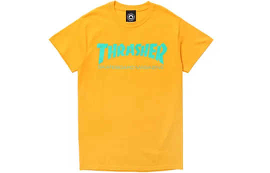 Thrasher T Shirt US Version Unisex Yellow