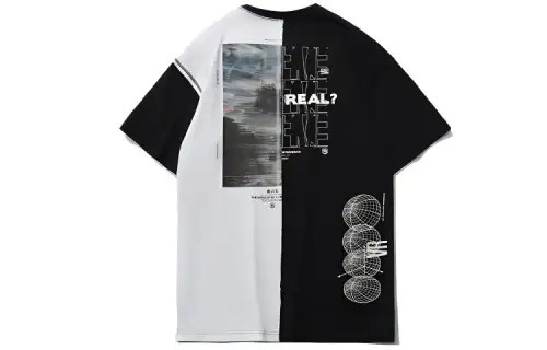 Li Ning T Shirts Men's Black Crew Neck Moderate Straight Fit