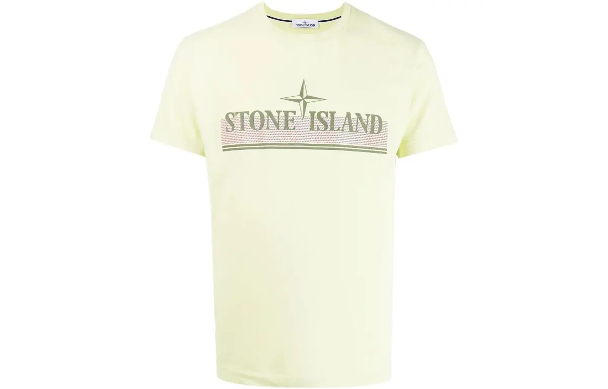 STONE ISLAND T-Shirts Men's Yellow Crew Neck Moderate