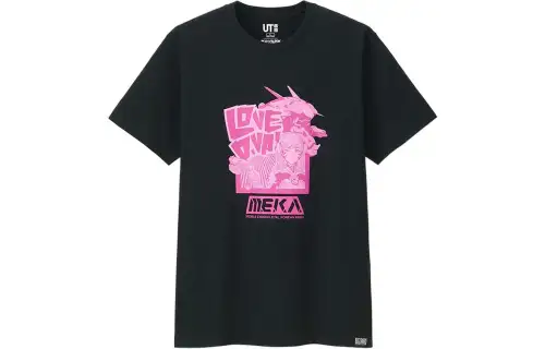 UNIQLO T Shirts Unisex Black Crew Neck Moderate