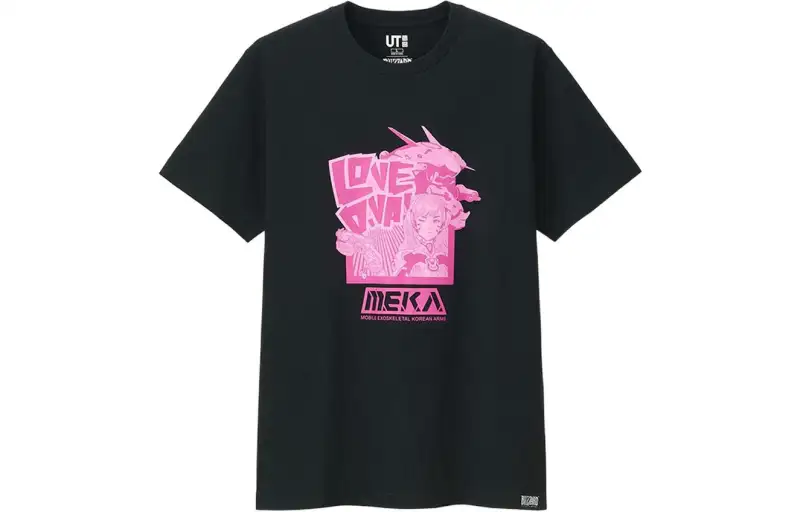 UNIQLO T Shirts Unisex Black Crew Neck Moderate