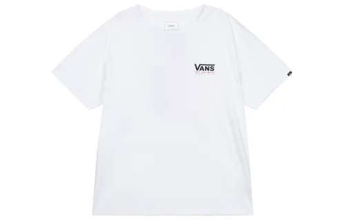 Vans T Shirts Men's White Crew Neck Moderate Straight Fit