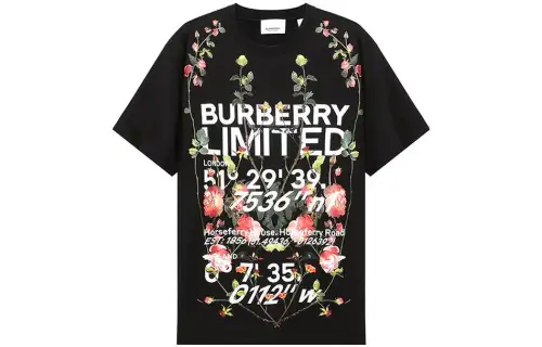 Burberry Montage Print Cotton Oversized T Shirt