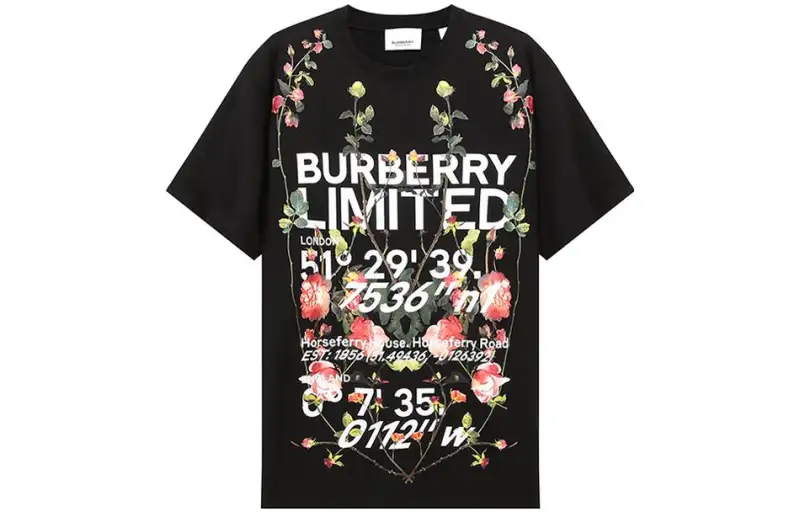 Burberry Montage Print Cotton Oversized T Shirt