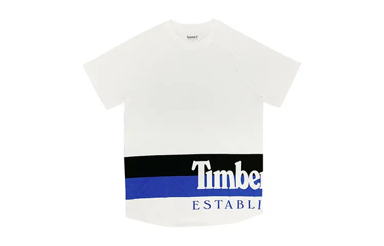 Timberland T Shirts Men's White Crew Neck Moderate Straight Fit