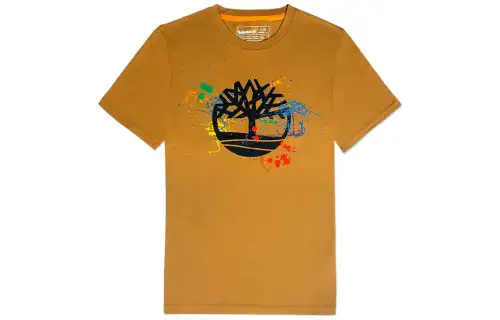 Timberland T Shirts Men's Wheat Crew Neck Moderate Straight Fit