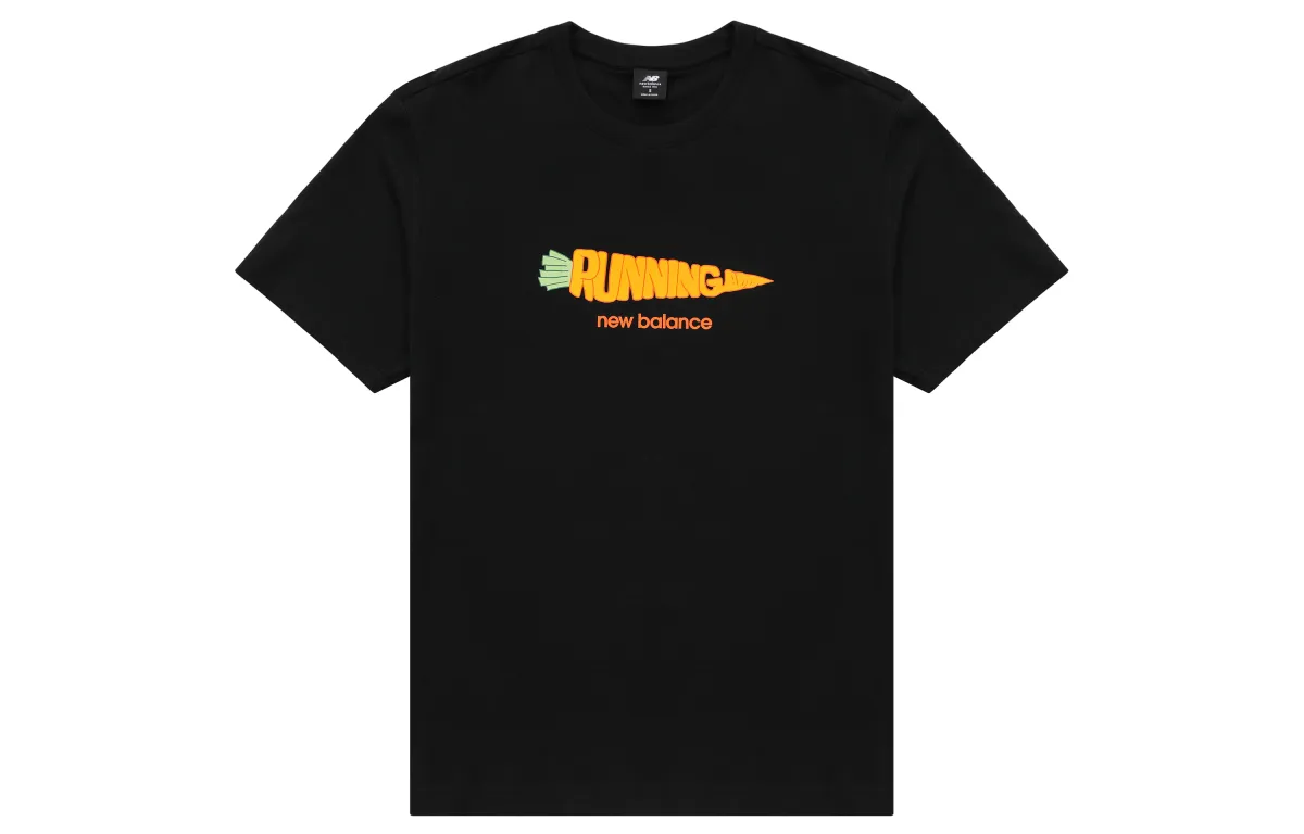 New Balance Drop Shoulder Sleeve T Shirt Unisex Black