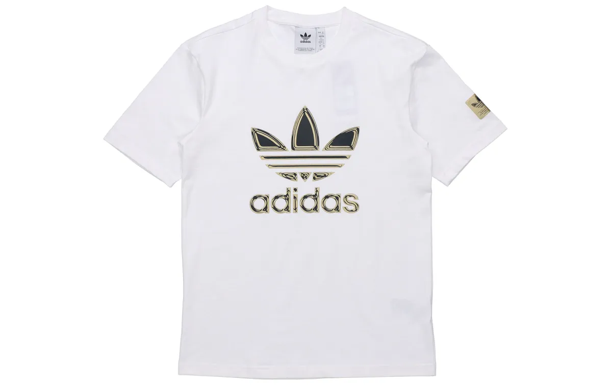 Adidas Originals METALLIC T Shirt Set in Shoulder Men's White