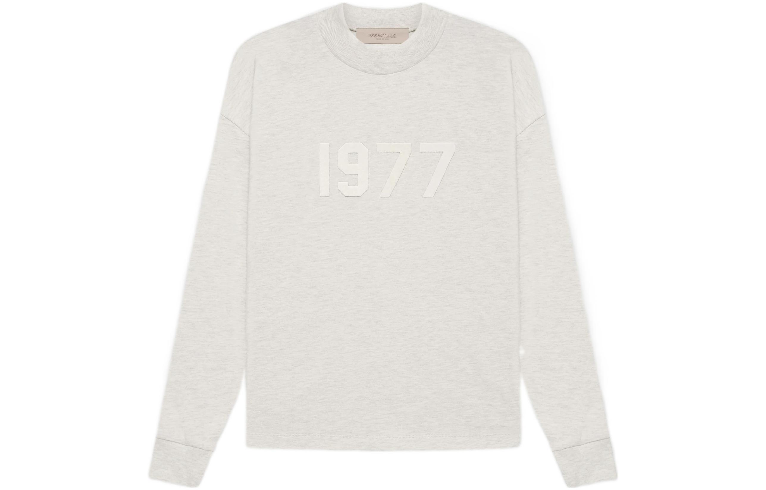 Fear of God Essentials SS22 LS Tee Light Oatmeal 1977 Series Digital Bottoming Long Sleeve American Heavy T-shirt Men's Light Oatmeal