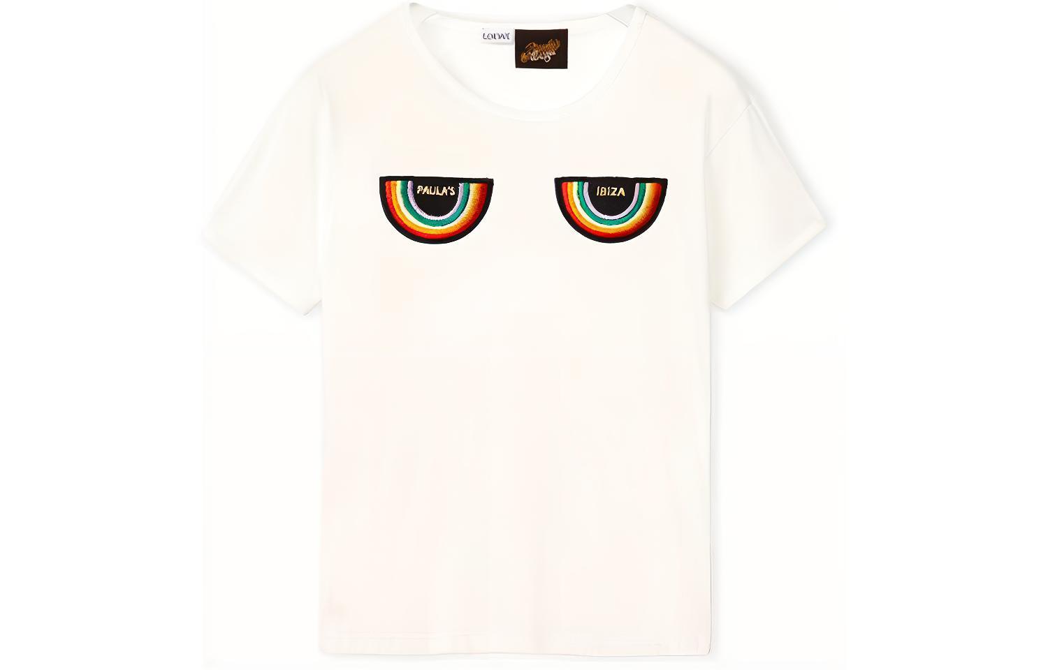 LOEWE T Shirts Men's White Crew Neck Moderate Straight Fit