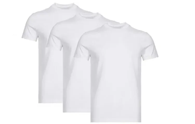 PRADA T Shirts Men's White Crew Neck Moderate Straight Fit