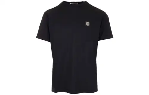STONE ISLAND Logo Patch Crewneck T Shirt