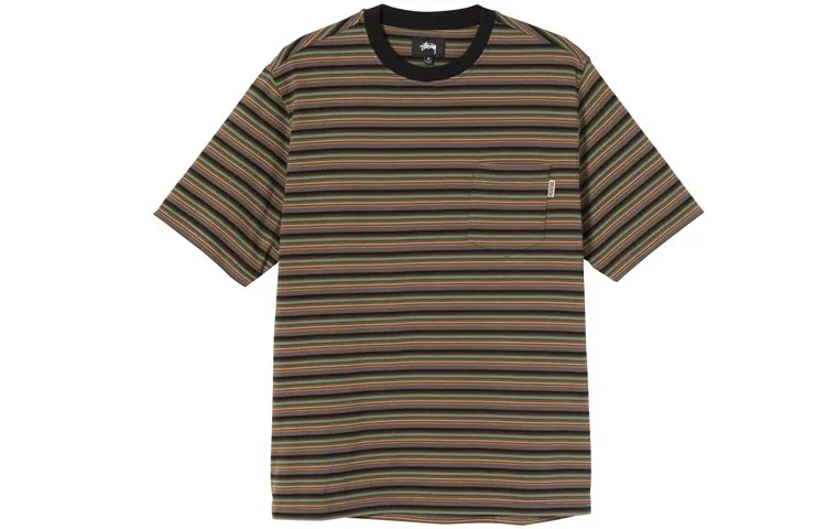 Stussy T-Shirts Men's Crew Neck Moderate Straight Fit