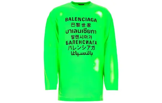 Balenciaga Languages Long Sleeve T Shirt