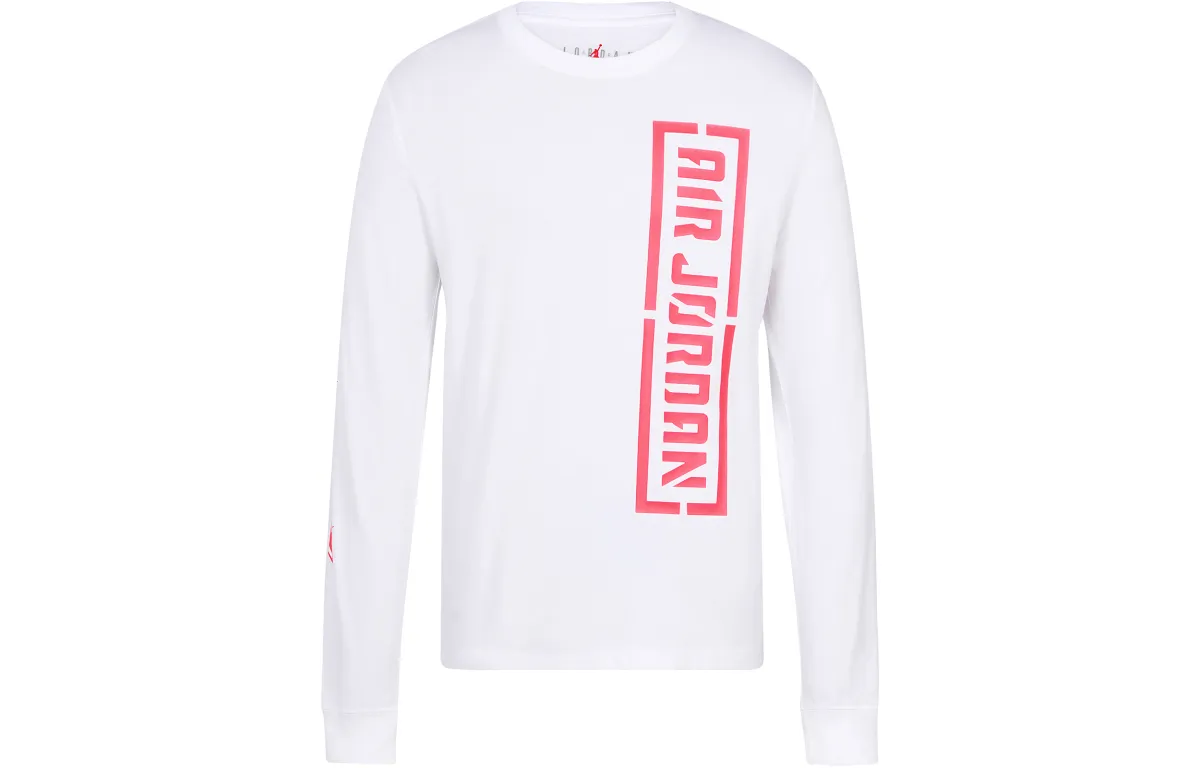 Jordan Wings T-Shirts Men's White Crew Neck Moderate Straight Fit