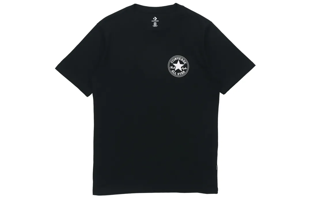 Converse T Shirts Men's Black Crew Neck Moderate Straight Fit
