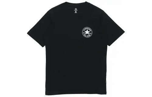 Converse T Shirts Men's Black Crew Neck Moderate Straight Fit