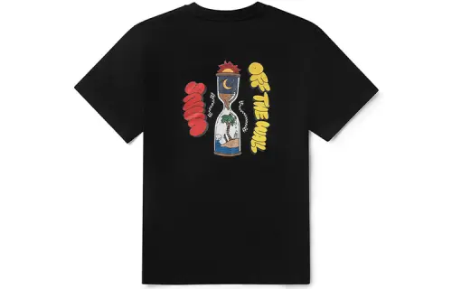 Vans Cartoon black short sleeve T-shirt for swimming for men and women, for beloved